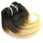 8A Grade 8 Inches Ombre Color Snail Curl Brazilian Human Hair Sew In Weave