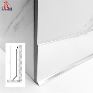 Quality Weather Resistance Aluminum Skirting Board , 2.44m Brushed Aluminium Skirting wholesale