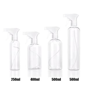 Quality Commercial Plastic Water Spray Bottle 100ml 250ml 400ml 500ml Disinfectant Spray Bottle wholesale