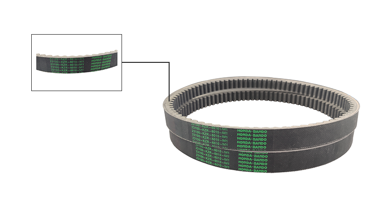 Customized OEM Support Black Rubber Drive Belt for Motorcycle Spare Parts and Accessories
