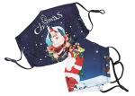 Washable Christmas Cotton Face Mask with Adjustable Loops and Nose