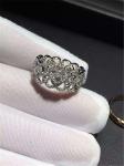 Diamond Ring Enchanted Lotus 18K White Gold Ring with Natural Diamonds