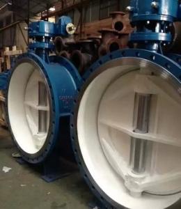 Quality DN1400 WCB Material Eccentric Butterfly Valve with RF Flange Connection wholesale