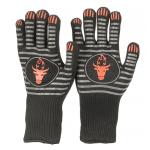 EN407 Heat Resistant BBQ Gloves , Silicone Baking Gloves OEM / ODM Service