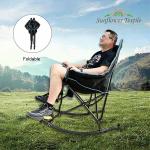 Outdoor Furniture Folding Heated Rocking Chair 6.5kg Camping Beach Fishing Swing