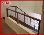 Steel Cable Stair VK78SC Carbon Steel Powder-coate Aluminum Baluster Treed Beech