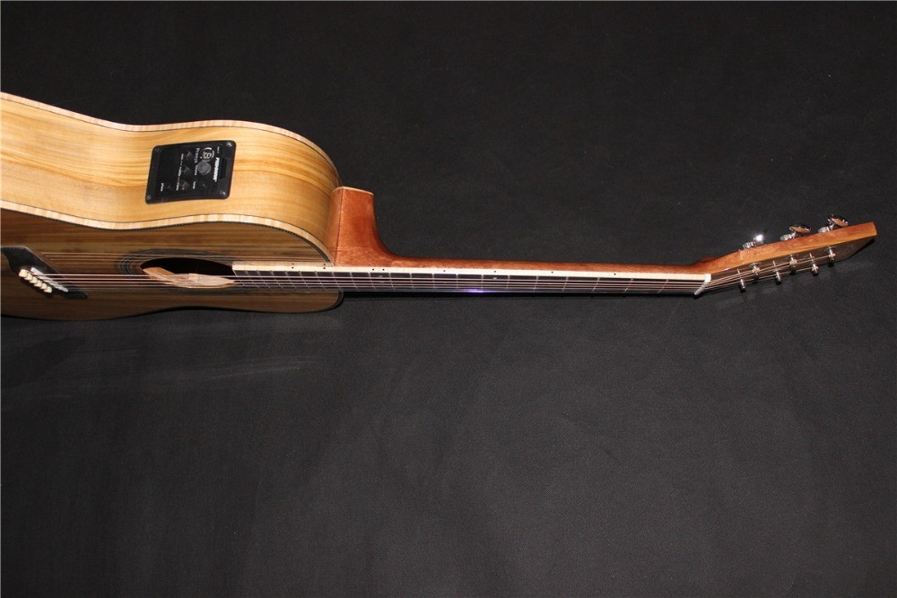 AAAA all Solid imported olive wood OM body custom guitar acoustic electric guitar
