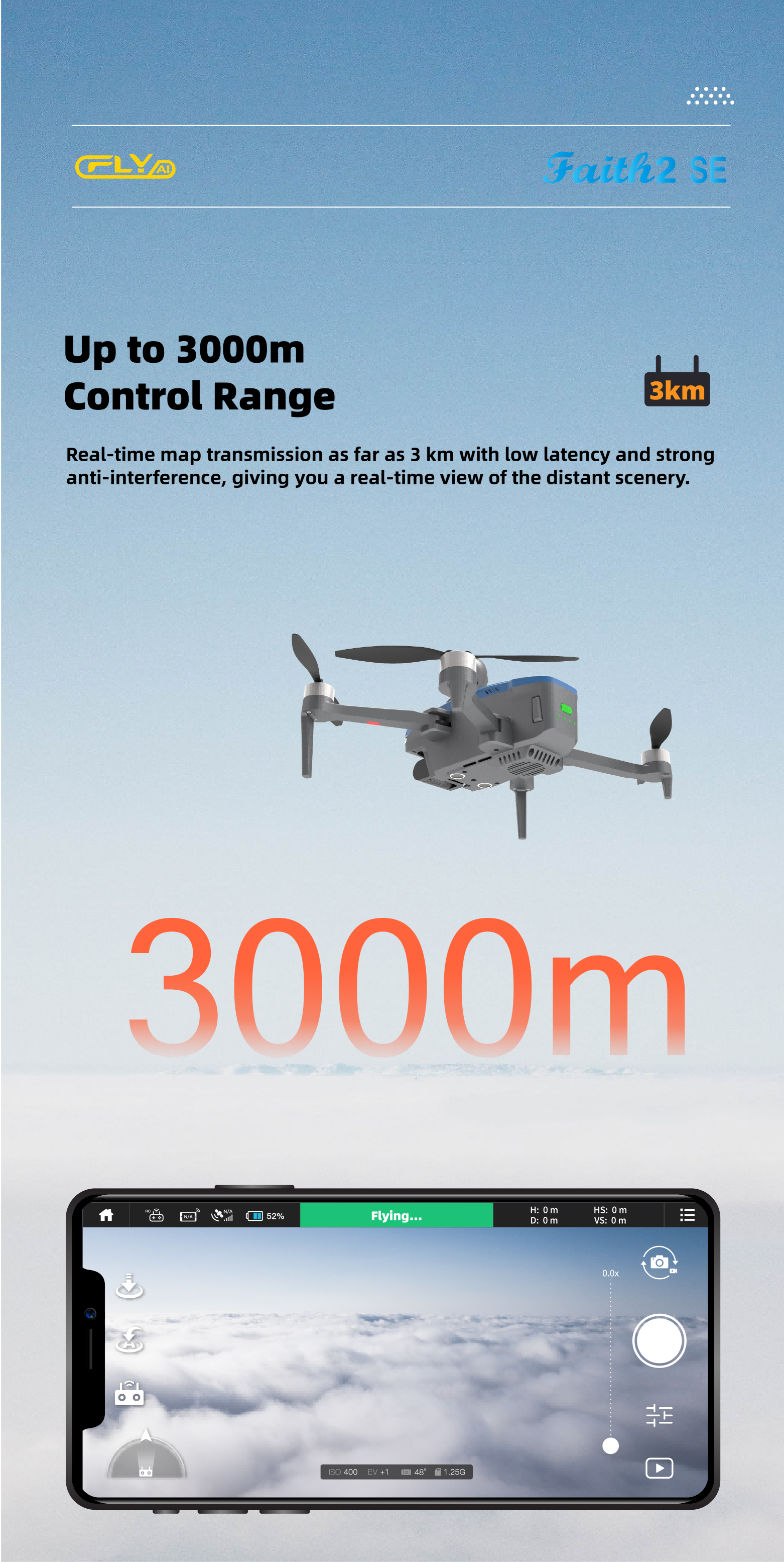 186*58*112 mm C-fly Faith 2 Se 3km Dual 4k Camera Hd Drones Brushless Radio Control Gps Obstacle Avoidance Professional Drone