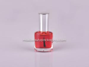 Quality metallic silver nail polish cap 8ml cnd nail polish bottle CND shape nail polish packaging plastic cosmetic packaging wholesale