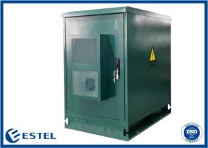 Quality Floor Mounted 19 Inch Rack IP55 Outdoor Telecom Cabinet With 500W Air Conditioner wholesale