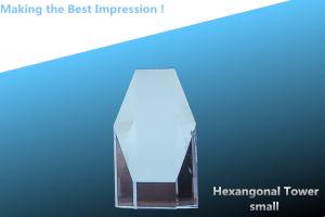 Quality AWARDS/CRYSTAL awards/crystal trophy/hexagonal tower trophy/crystal hexagonal tower award wholesale