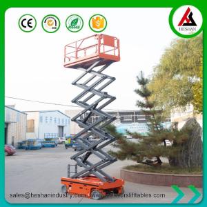 Quality Electric Mobile Scissor Lift Table Hydraulic Lifter Battery Powered 40 Feet wholesale