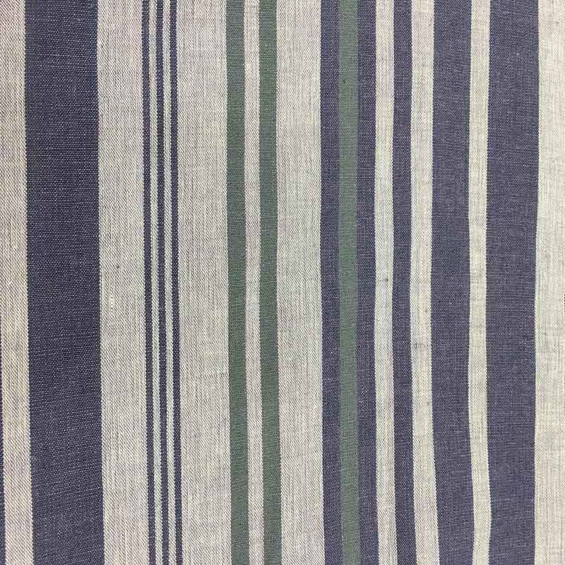 Plain Cotton Linen Blend Woven Yarn Dyed Stripe Fabric 140gsm Organic