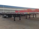 45T Capacity ISO 40ft Bogie Suspension Axles Semi Flatbed Container Truck