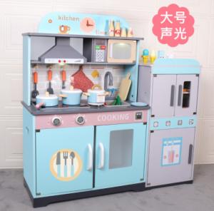 Quality Environmentally Safe Simulated Kitchen Wooden Toy Set Girl Cooking Utensils wholesale