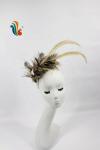15*30 cm Goose Feather Millinery Supplies with Stripped Coque and Hackle Flower
