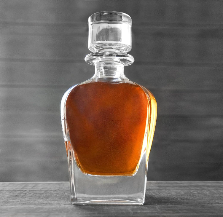 Unique Family Bar Tequila Glass Bottle Decanter with Hot Stamping Surface Handling