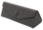 Grey Magnetic Closure Triangle Collapsible Sunglasses Case