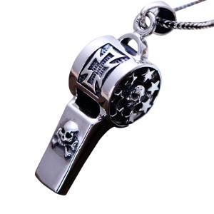 Quality Vintage Thailand Sterling Silver Necklace with Skull Whistle Style(047962W) wholesale