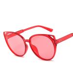 Female Silver Pink Lens Sunglasses Round Rose Gold Frame Retro Color Mirror Lens