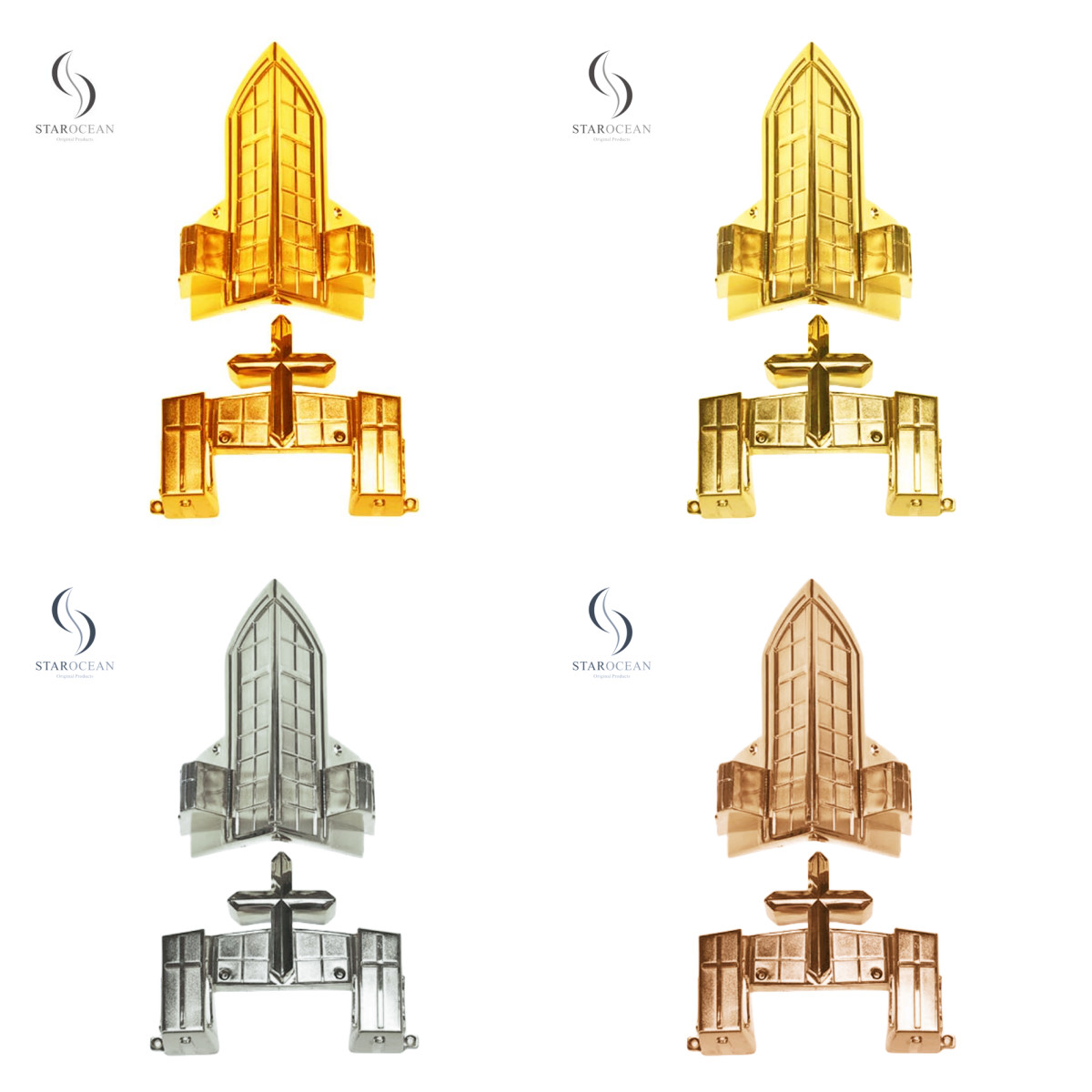 Metal Light Gold Coffin Corner Funeral Itmes Funeral Interment Ornamentation 15# LG