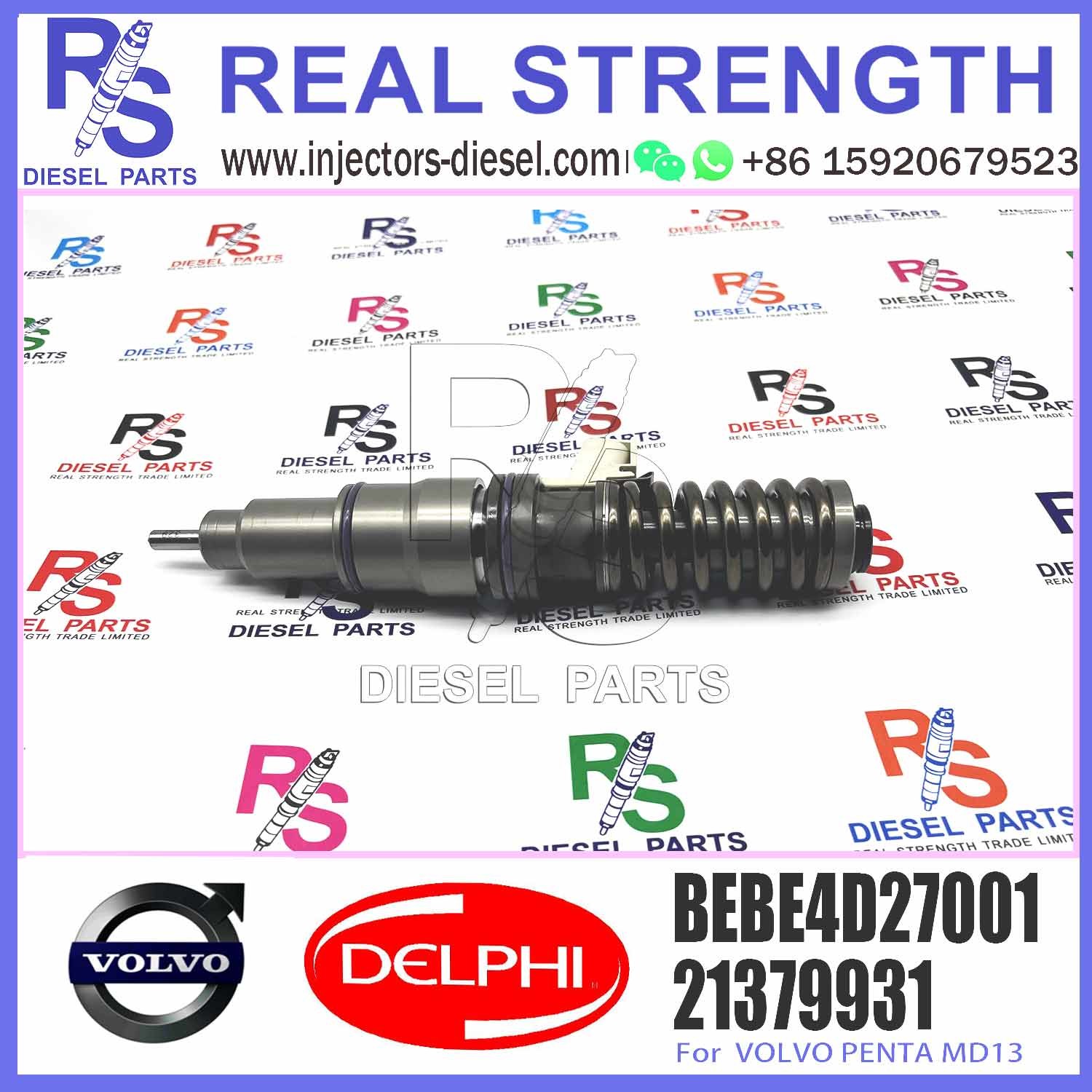 injector common rail injector 3801368 BEBE4D27001 For V-O-L-V PENTA MD13 diesel fuel injector BEBE4D18001