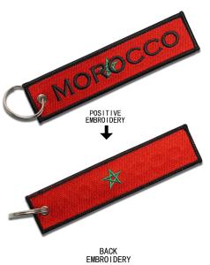 Quality Pantone Color Embroidered Key Tags Durable Custom Embroidered Key Fob wholesale