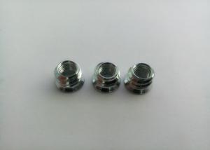 Quality Flat Head Furniture Insert Nut White Zinc Surface Carbon Steel 6mm Diameter wholesale