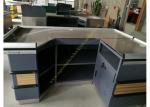 Retail Shop Cashier Checkout Counter / Durable Wooden Cashier Desk