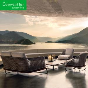Quality Waterproof Upholstery Cushion Rattan Chair Outdoor Sofa Set Customized Color Garden Furniture for Hotel Restaurant Banquet Home and Coffee wholesale