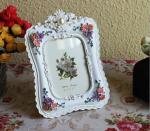 Rose Flowers Polyresin Standing 6inch Picture Photo Frame