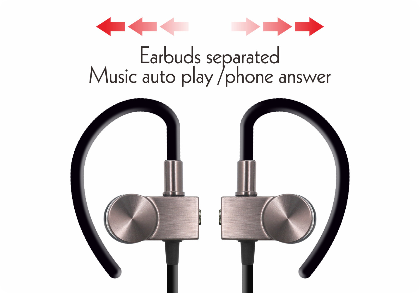 Necklace V4.2 110mAh Metal Magnet Wireless Bluetooth Earphone