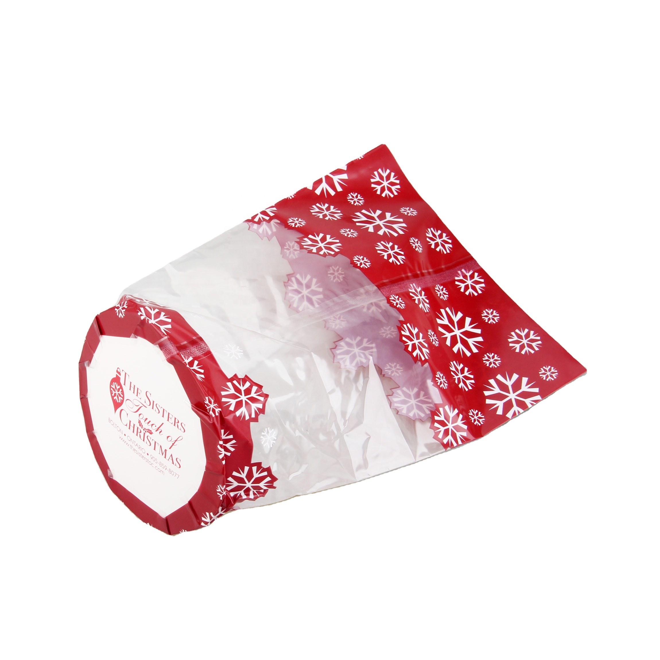 Customized Size Back Side Sealing Plastic Food Package Biscuit Bread Cereal Packaging Bag