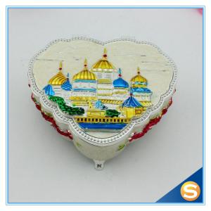Quality Castle Desgin Metal Enamel Handmade Music Jewelry Box for Promotion Gifts wholesale