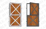 Farm Outdoor Portable Horse Hinged horse stall doors in black coating