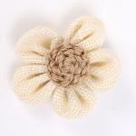 8cm Burlap Ribbon Flowers Diy Orange Black Jute Rope Flower