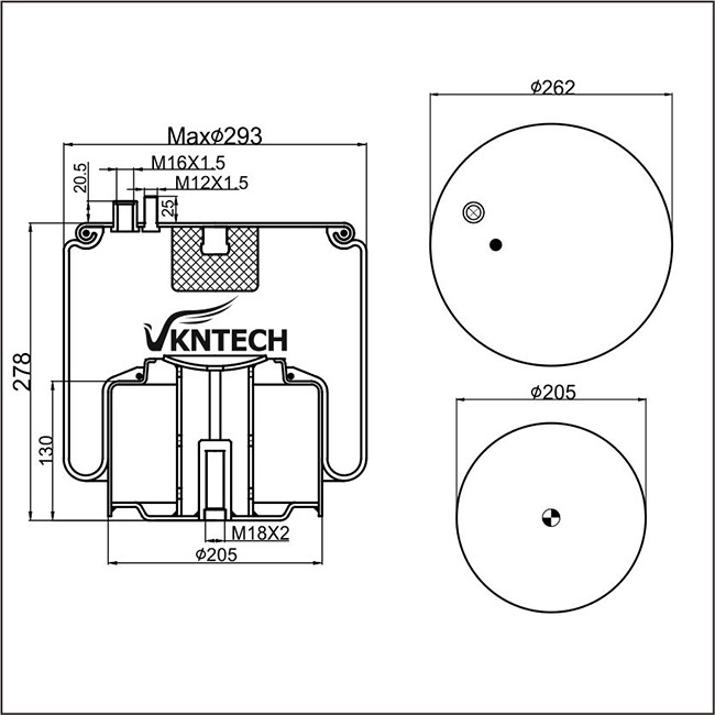 4884N1P06 Gas-Filled Air Bag 81.43601.6035 Rubber Air Spring Suspension System/ Truck Parts Steel Piston Air Bags