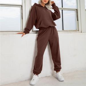 Quality Hooded Loose Athletic Sets Long Sleeve Plush Hip Hop Street Wear Jackets Joggers wholesale
