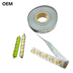Quality 40mm Caliber Logo Flexography Printing Plastic Sausage Casings For Sausages wholesale