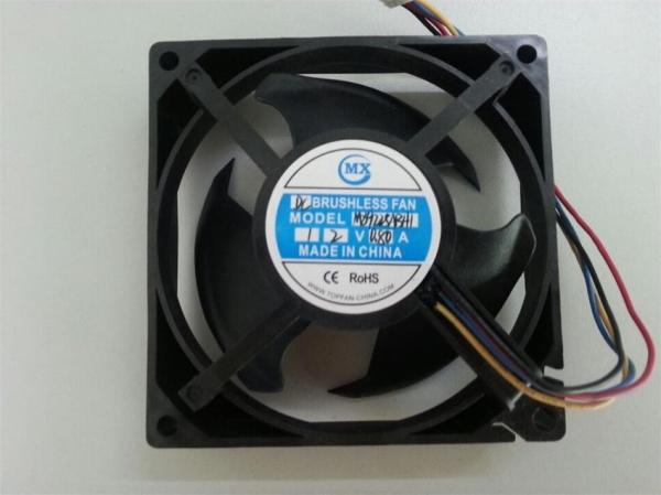High / Low Speed Explosion Proof Exhaust Fan , 12 Volt 3 Blade 92mm PWM / PC