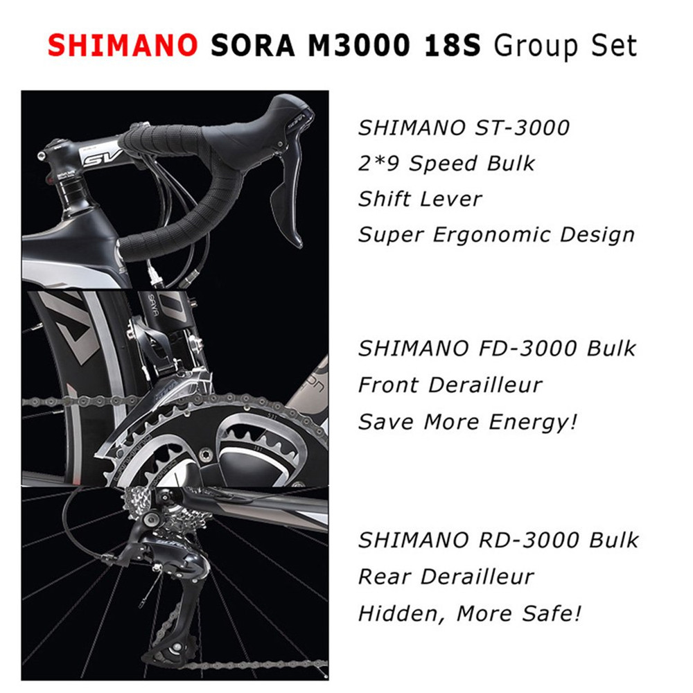 18 Speed T800 Carbon Fiber Bike , SAVA Warwind3.0 700c Racing Bike