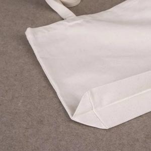 Quality Long Rope Green Canvas Tote Bag / Recycled Small Canvas Shopping Bags wholesale