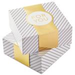 Striped 2 Pack Rigid Packaging Box Screen Printing UV Coating