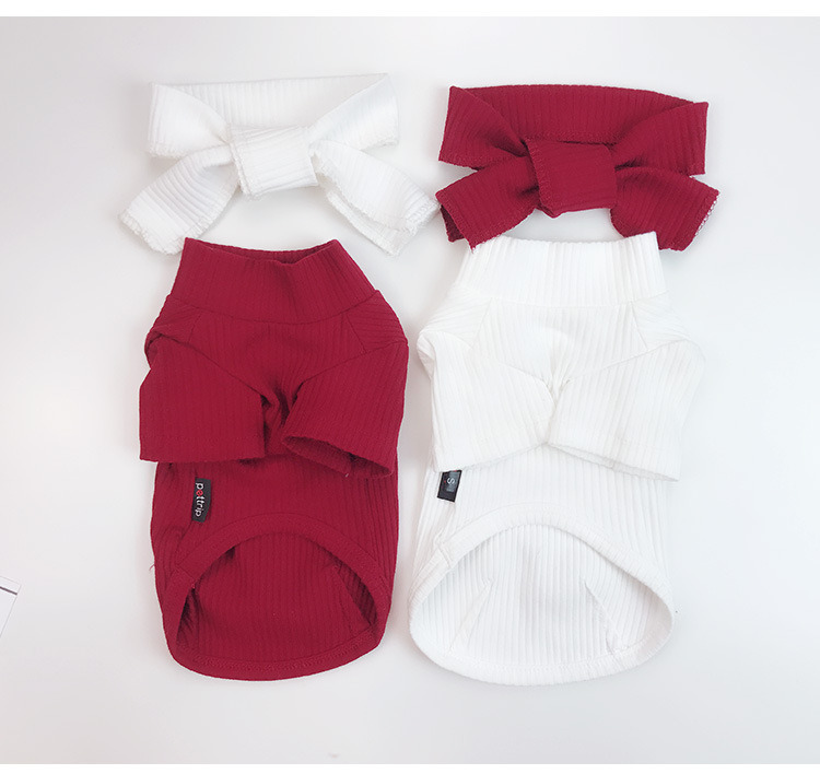 Cute Bowtie Shirt Pet Clothes Dog Fashion Apparel