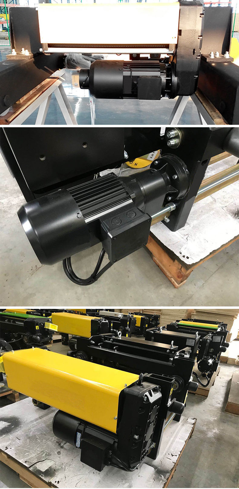 25 Ton European Electric Hoist Lifting Drive Unit Motor With Gearbox Aluminum Motor Gearbox Shell