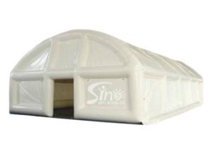 Quality 20x9 meters full enclosed giant white inflatable wedding party tent with removable windows wholesale