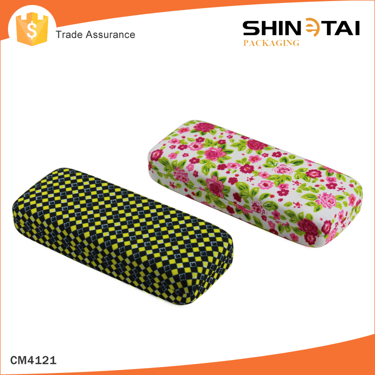 custom cloth print metal eyeglasses case