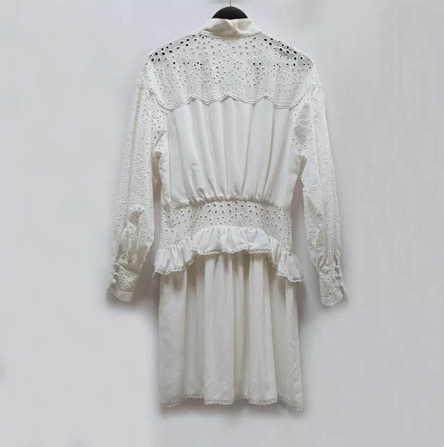 100 Lyocell Material Crochet Midi Dress Cotton Tencel Lyocell Women'S Clothing