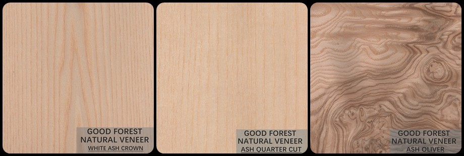 Natural ASH Wood Veneer Sheets Special Grain Customized For Doors