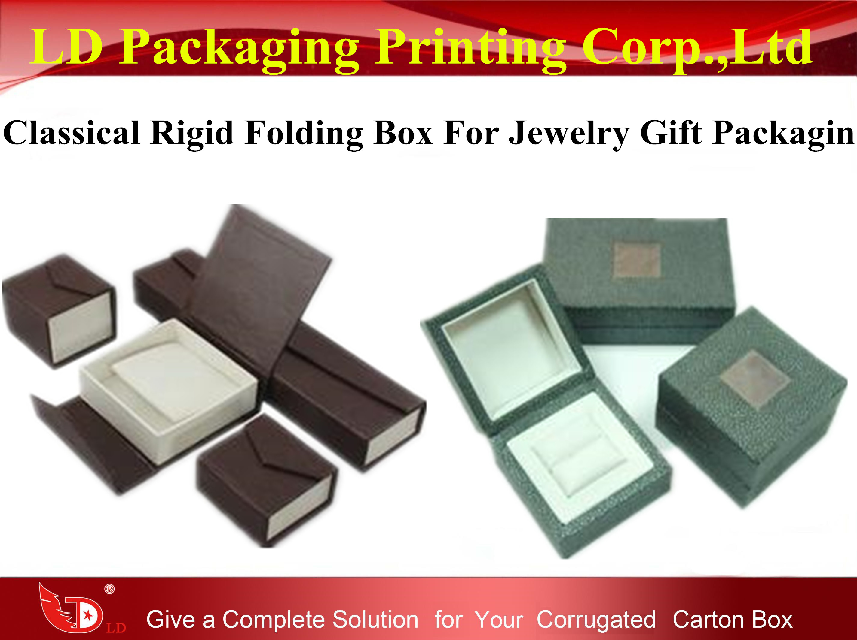 Classical Rigid Folding Box For Jewelry Gift Packaging